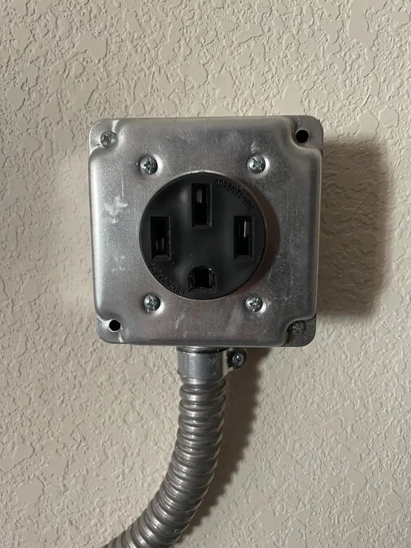 NEMA 14-50 outlet installed for Smart Home Electrical in Springhill